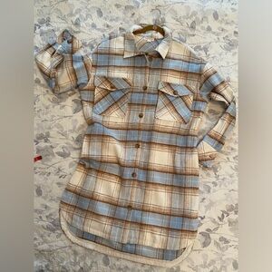 Long Flannel Shirt/Jacket XL